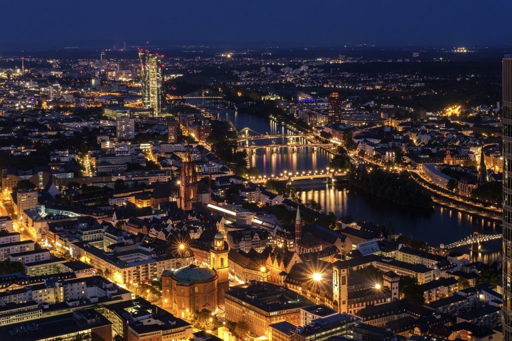 Frankfurt city at night