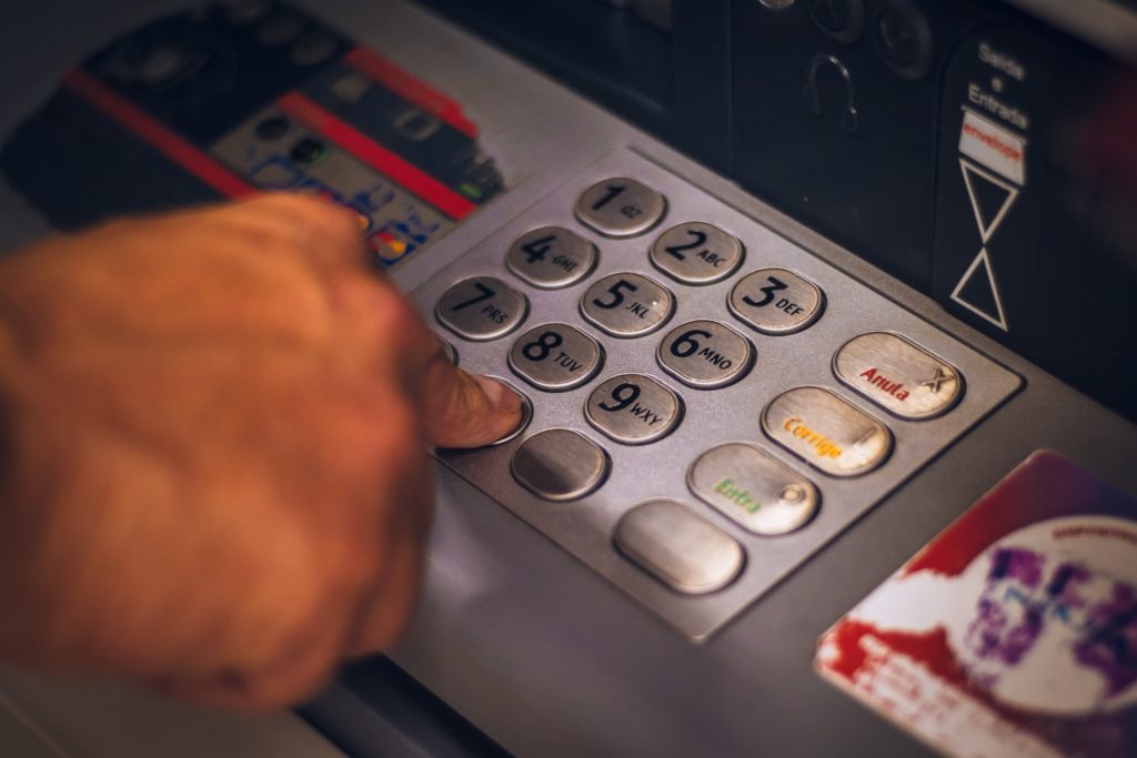 Keying ATM PIN