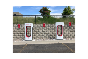 A Tesla recharging station