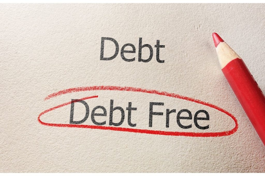 Debt free concept